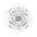 A tattoo of a futuristic cityscape with circuit patterns running through it, symbolizing the intersection of technology and creativity tattoo design idea