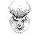 I live and work for King Jesus tattoo design idea