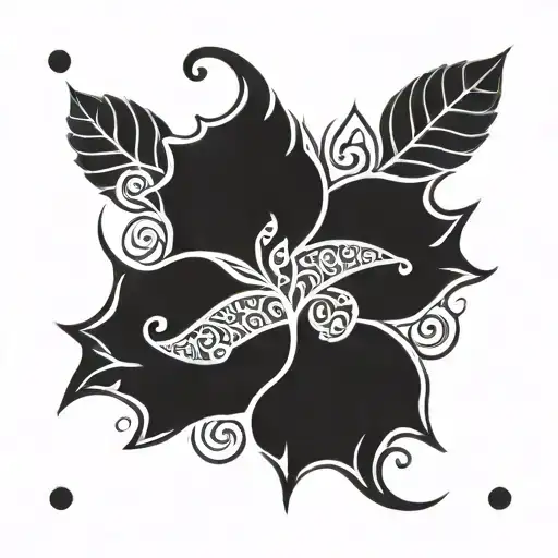 Incorporate traditional padayani symbols into a blackwork tattoo inspired by kolams tattoo design idea