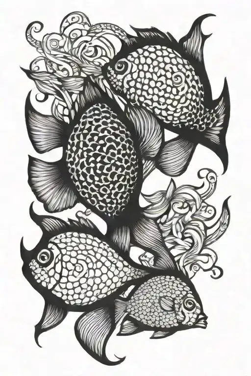 coi fish tattoo design idea