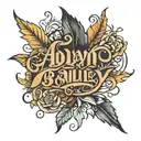 Adalyn Bailey written in cursive lettering tattoo design idea