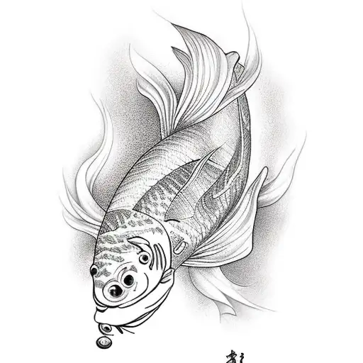 Pez Koi tattoo design idea