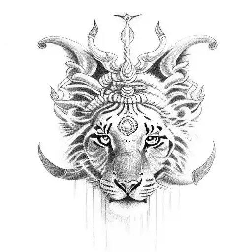 shiva Parvati tattoo  tattoo design idea