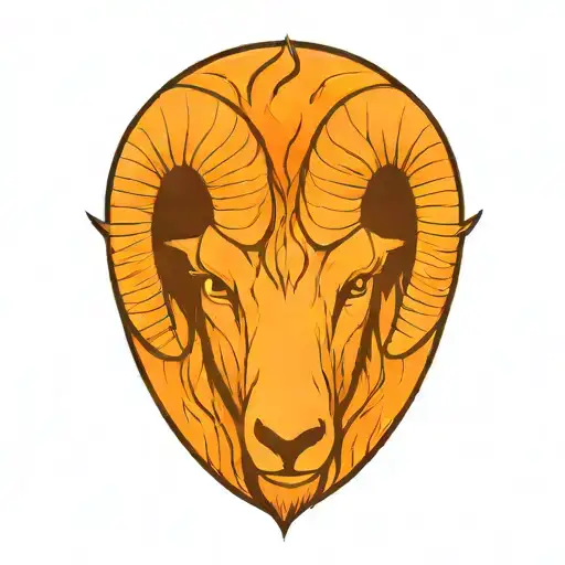 ram tatoo eyes fire tattoo design idea