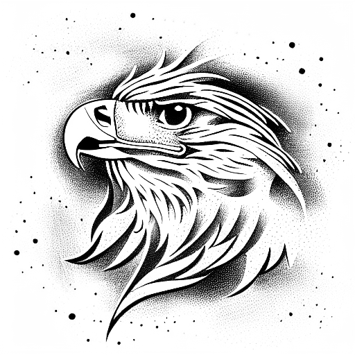 Eagle with two heads tattoo design idea