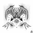 Eagle with two heads tattoo design idea