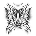 Eagle with two heads tattoo design idea