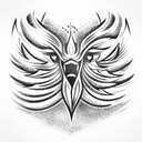 Eagle with two heads tattoo design idea