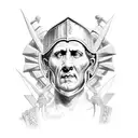 gladiator with Julius Caesar tattoo design idea