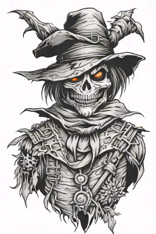 Scarecrow character tattoo design idea