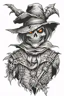Scarecrow character tattoo design idea