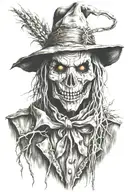 Scarecrow character tattoo design idea