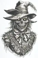 Scarecrow character tattoo design idea