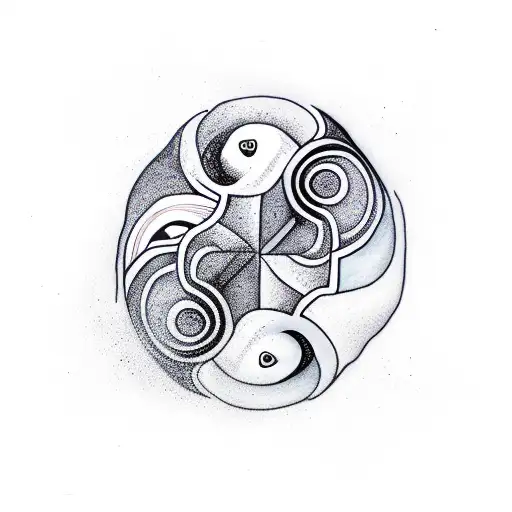 ying yang tattoo design idea