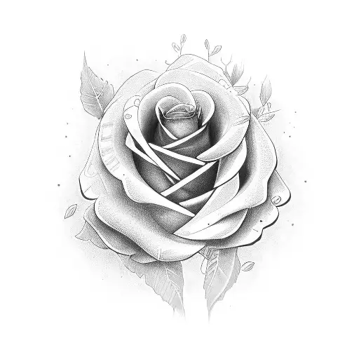 money , roses , guns  tattoo design idea