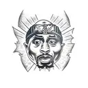 2pac tattoo design idea