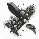 pieces of coal   tattoo design idea