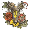 electrical mine tattoo design idea