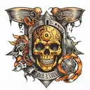 electrical mine tattoo design idea