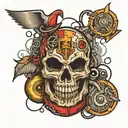 electrical mine tattoo design idea