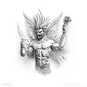 Prometheus Giving Fire tattoo design idea