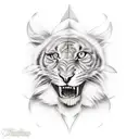 dad vaiting for daughter on heavens stairs tattoo design idea