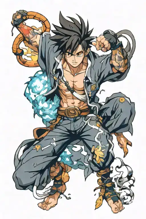 ANIME MALE CHARACTERS tattoo design idea