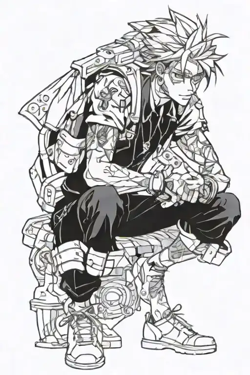 ANIME MALE CHARACTERS tattoo design idea