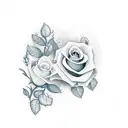 Rose with Doves and a Oak tree tattoo design idea