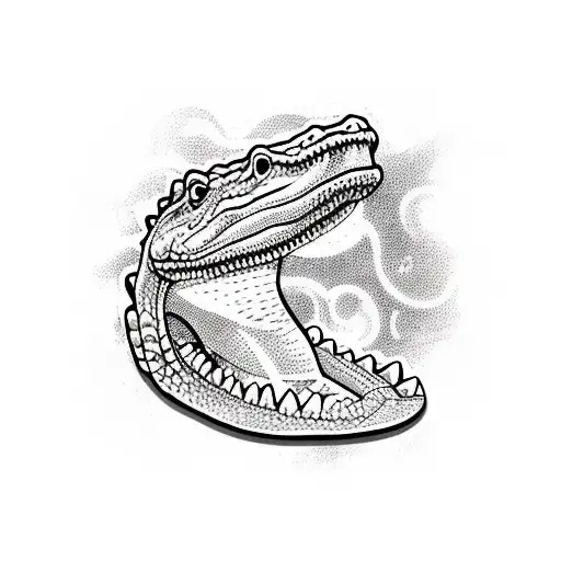 alligator  tattoo design idea