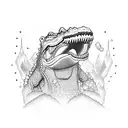 diaper alligator  tattoo design idea