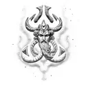 triton poseidon son tattoo design idea