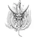 triton poseidon son tattoo design idea