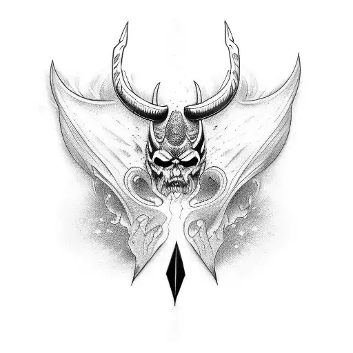 ojo de lucifer tattoo design idea