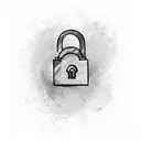 padlock and rainbow tattoo design idea