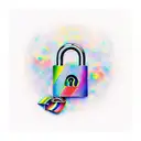 padlock and rainbow tattoo design idea