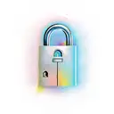 padlock and rainbow tattoo design idea