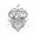 kayaking nature tattoo design idea