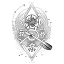 kayaking nature tattoo design idea