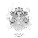 kayaking nature tattoo design idea