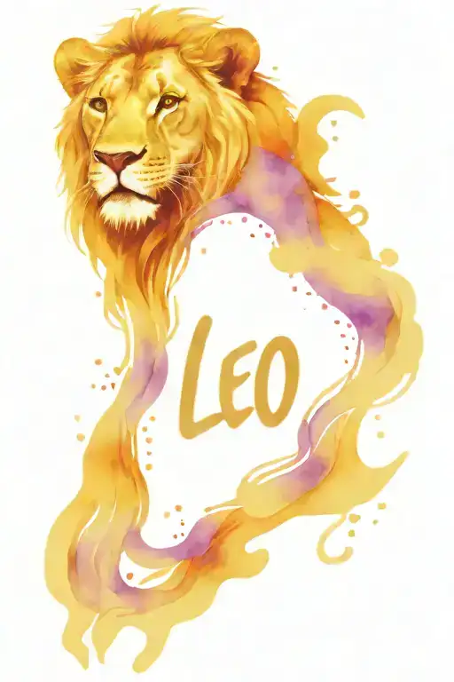 leo sign tattoo design idea