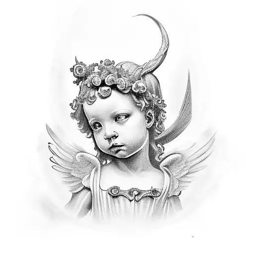 gothic cherubs Renaissance  tattoo design idea
