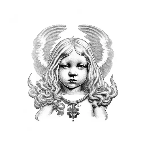gothic cherubs Renaissance  tattoo design idea