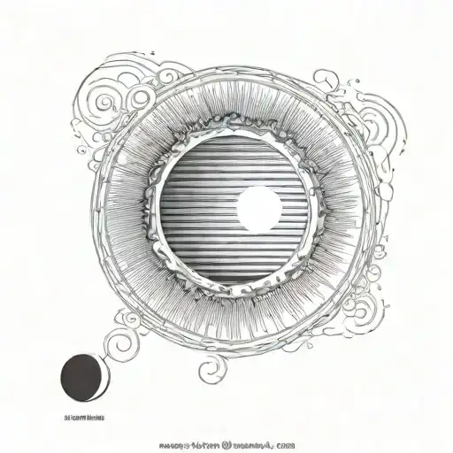 annular solar eclipse tattoo design idea
