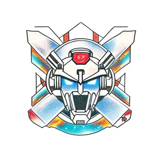 the rx78-2 gundam  tattoo design idea