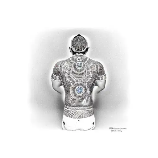 Indian american tattoo design idea