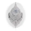 Indian american tattoo design idea