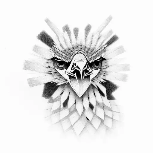 Emu in a tribal-inspired design tattoo design idea