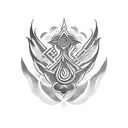 Phoenix lotus tattoo design idea