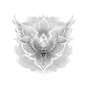 Phoenix lotus tattoo design idea
